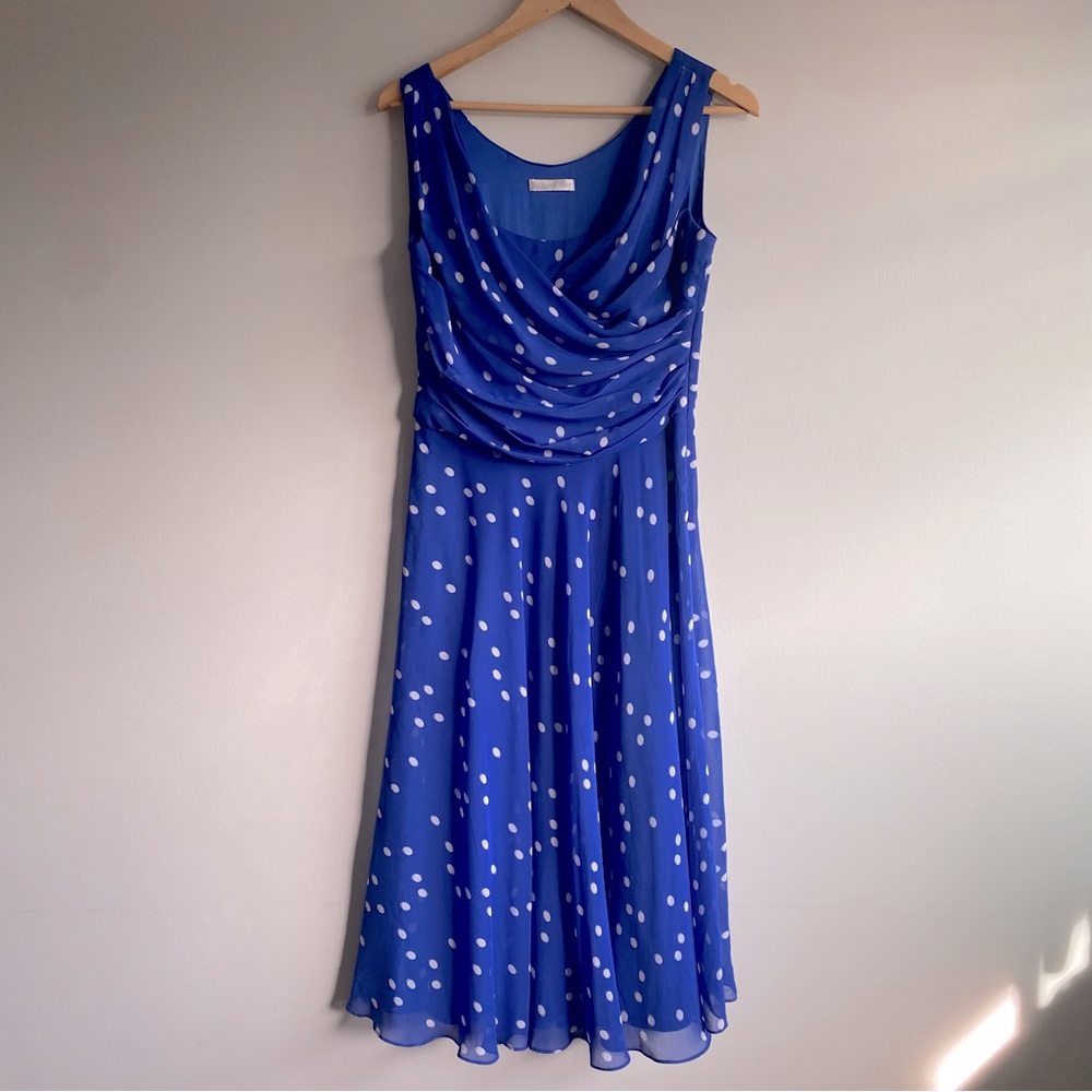 Jacques Vert Polka Dot Dress (size 6)